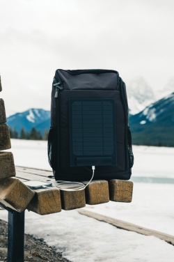 Logotrade advertising product image of: Pedro AWARE™ RPET deluxe backpack with 5W solar panel