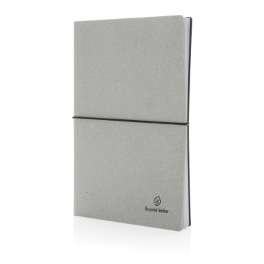 Logo trade promotional gifts image of: A5 recycled leather notebook