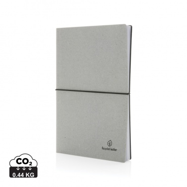 Logo trade promotional items image of: A5 recycled leather notebook