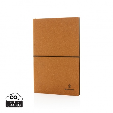 Logotrade promotional giveaway image of: A5 recycled leather notebook