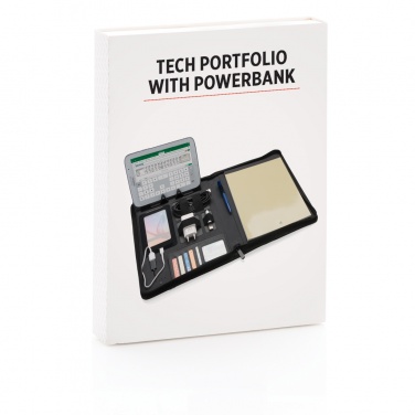 Logo trade promotional giveaways picture of: Tech portfolio with powerbank