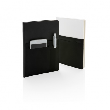 Logo trade promotional merchandise picture of: A5 Deluxe notebook with smart pockets