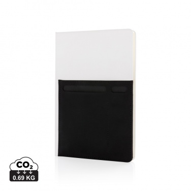 Logo trade promotional giveaways image of: A5 Deluxe notebook with smart pockets