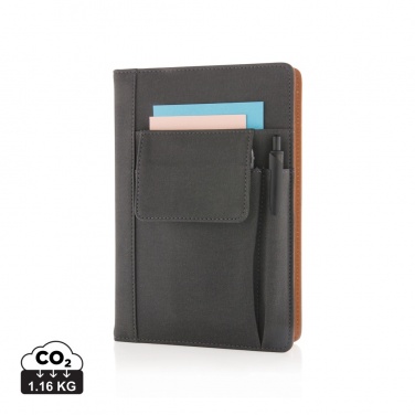 Logo trade promotional item photo of: Notebook with phone pocket