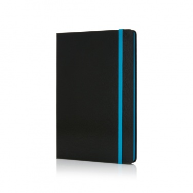 Logotrade promotional merchandise image of: Deluxe hardcover A5 notebook with coloured side