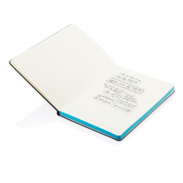 Logotrade corporate gift picture of: Deluxe hardcover A5 notebook with coloured side