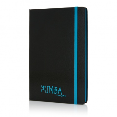 Logotrade advertising product image of: Deluxe hardcover A5 notebook with coloured side