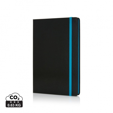 Logotrade promotional product picture of: Deluxe hardcover A5 notebook with coloured side