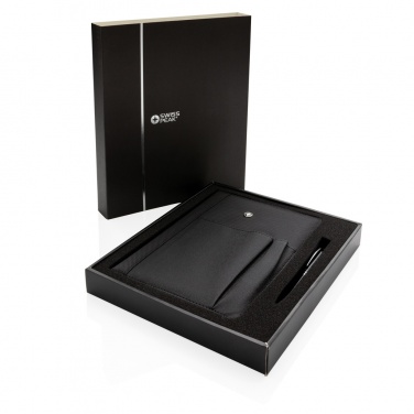 Logo trade promotional merchandise photo of: Refillable notebook and pen set