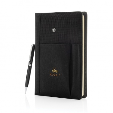 Logotrade promotional giveaway picture of: Refillable notebook and pen set