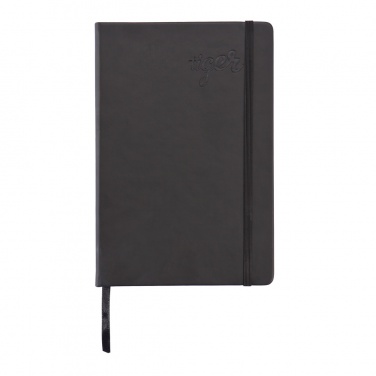 Logo trade promotional giveaways image of: Deluxe hardcover PU A5 notebook