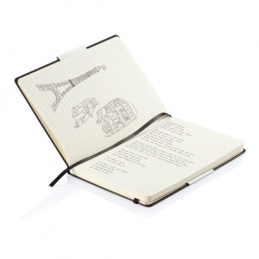 Logo trade promotional item photo of: Deluxe hardcover A5 notebook