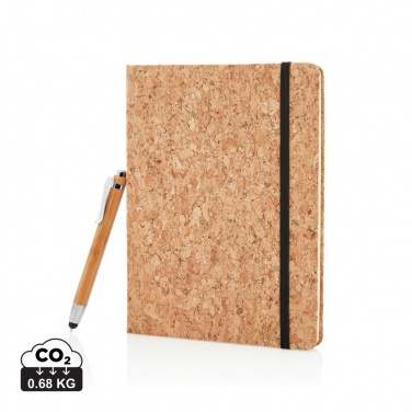 Logotrade promotional items photo of: A5 notebook with bamboo pen including stylus