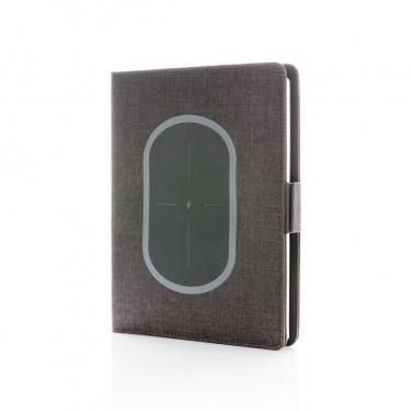 Logo trade promotional merchandise image of: Air 5W wireless charging notebook cover A5