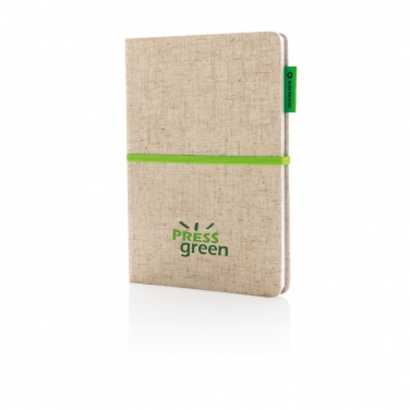 Logo trade promotional merchandise photo of: A5 jute notebook