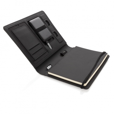 Logo trade advertising product photo of: Air 5W wireless charging notebook with 5000mAh powerbank