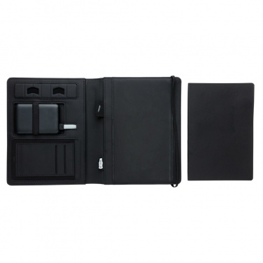 Logo trade advertising products picture of: Air 5W wireless charging notebook with 5000mAh powerbank