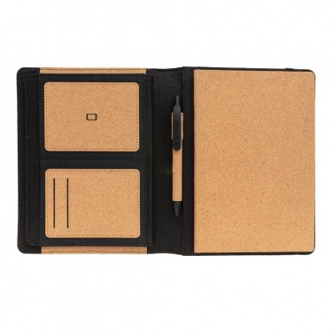 Logo trade advertising product photo of: Deluxe cork portfolio A5 with pen