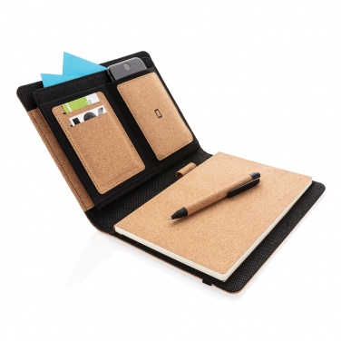 Logotrade corporate gift image of: Deluxe cork portfolio A5 with pen