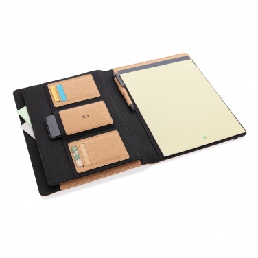 Logotrade corporate gift image of: Deluxe cork portfolio A4 with pen