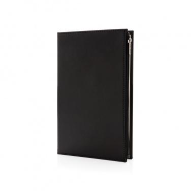 Logotrade promotional giveaway picture of: Swiss Peak A5 PU notebook with zipper pocket