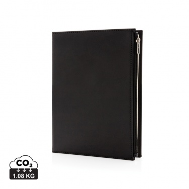 Logo trade promotional item photo of: Swiss Peak A5 PU notebook with zipper pocket