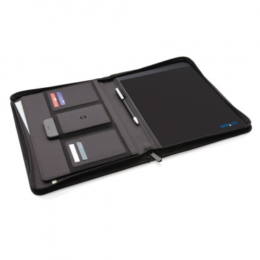 Logo trade promotional products picture of: Impact AWARE™ RPET A4 portfolio with zipper