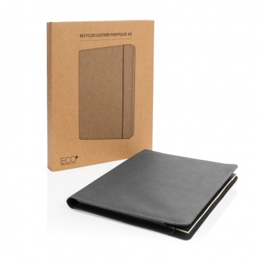 Logo trade promotional item photo of: Recycled leather A4 portfolio