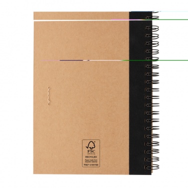 Logotrade business gift image of: Kraft spiral notebook with pen