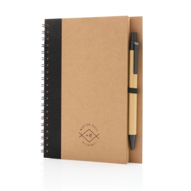 Logotrade promotional items photo of: Kraft spiral notebook with pen