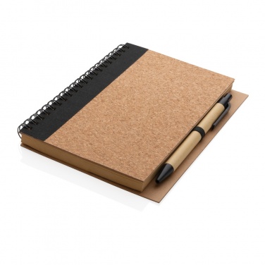 Logotrade business gift image of: Cork spiral notebook with pen