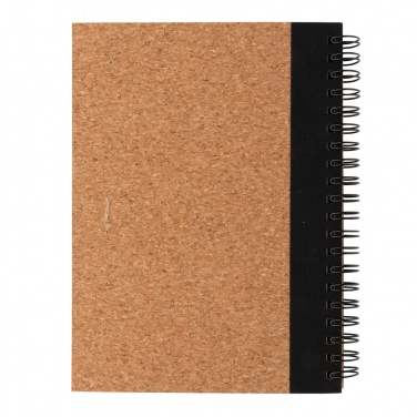 Logo trade business gift photo of: Cork spiral notebook with pen