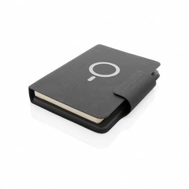 Logo trade corporate gifts picture of: Artic Magnetic 10W wireless charging A5 notebook