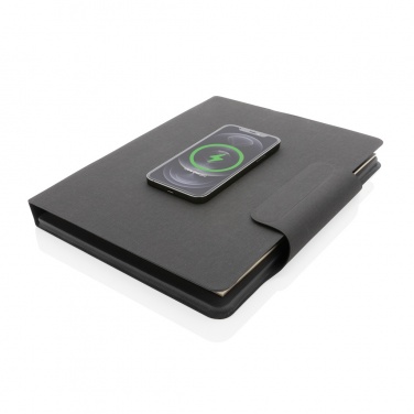 Logo trade promotional products image of: Artic Magnetic 10W wireless charging A4 portfolio