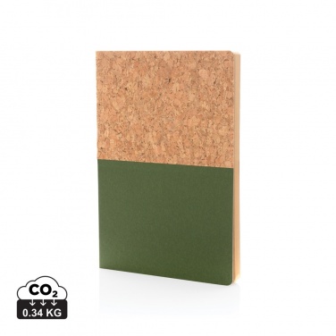 Logo trade promotional giveaways image of: A5 cork & kraft notebook