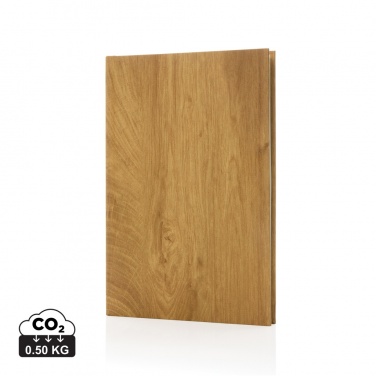 Logotrade business gift image of: Kavana wood print A5 notebook