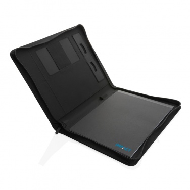 Logo trade promotional giveaways image of: Impact Aware™ deluxe 300D tech portfolio with zipper