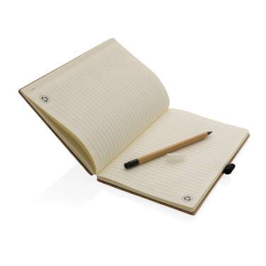 Logo trade advertising products image of: Bamboo notebook and infinity pencil set