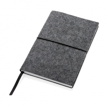 Logotrade advertising product picture of: GRS certified recycled felt A5 softcover notebook