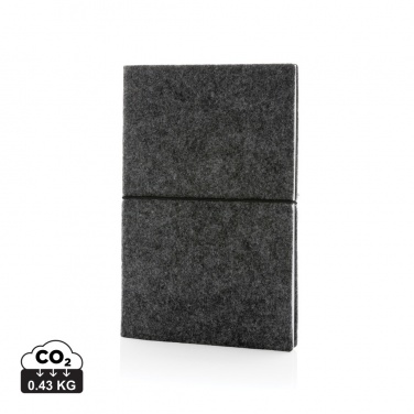 Logotrade promotional giveaways photo of: GRS certified recycled felt A5 softcover notebook