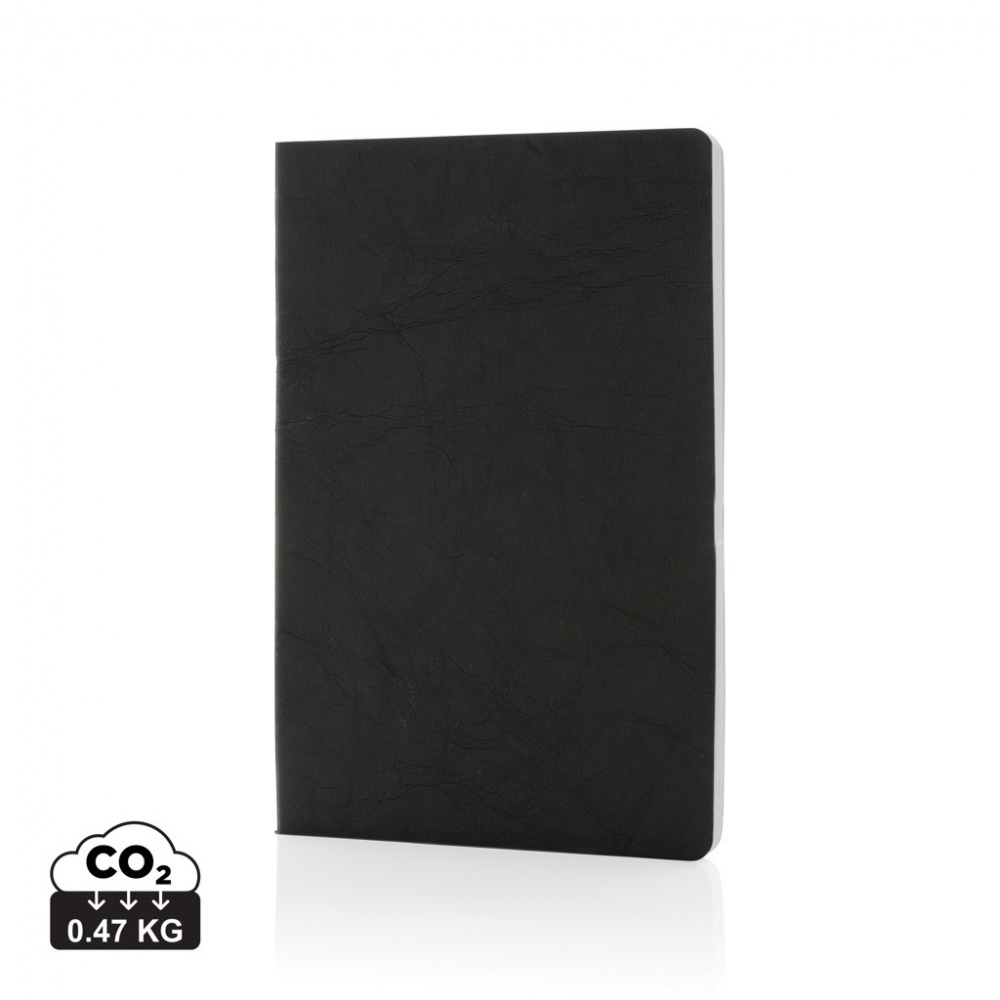 Logo trade corporate gifts image of: Salton A5 GRS certified recycled paper notebook