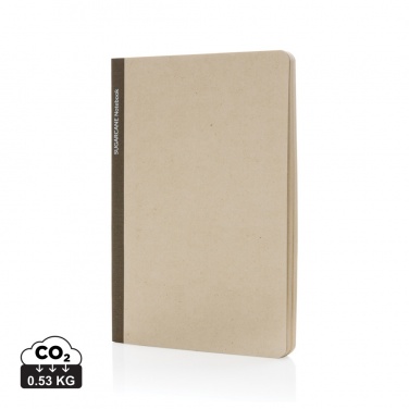 Logo trade business gifts image of: Stylo Sugarcane paper A5 Notebook