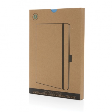 Logo trade promotional giveaways image of: Sam A5 RCS certified bonded leather classic notebook