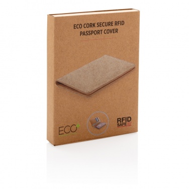 Logo trade promotional merchandise image of: Cork secure RFID passport cover