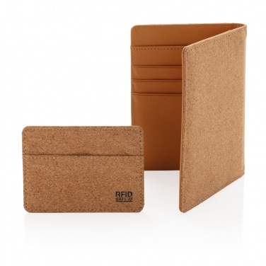 Logo trade advertising products image of: Cork secure RFID passport cover