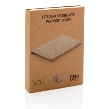 Logo trade promotional items picture of: Cork secure RFID passport cover