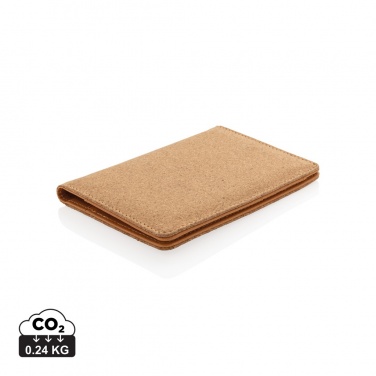 Logo trade promotional items image of: Cork secure RFID passport cover