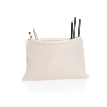 Logo trade promotional gifts picture of: Impact Aware™ 285 gsm rcanvas pencil case undyed