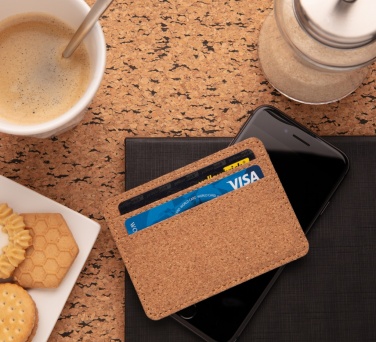 Logo trade corporate gifts picture of: Cork secure RFID slim wallet