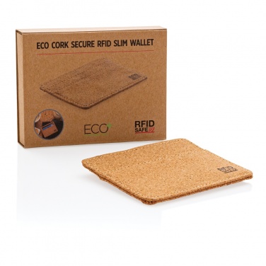 Logotrade promotional product picture of: Cork secure RFID slim wallet